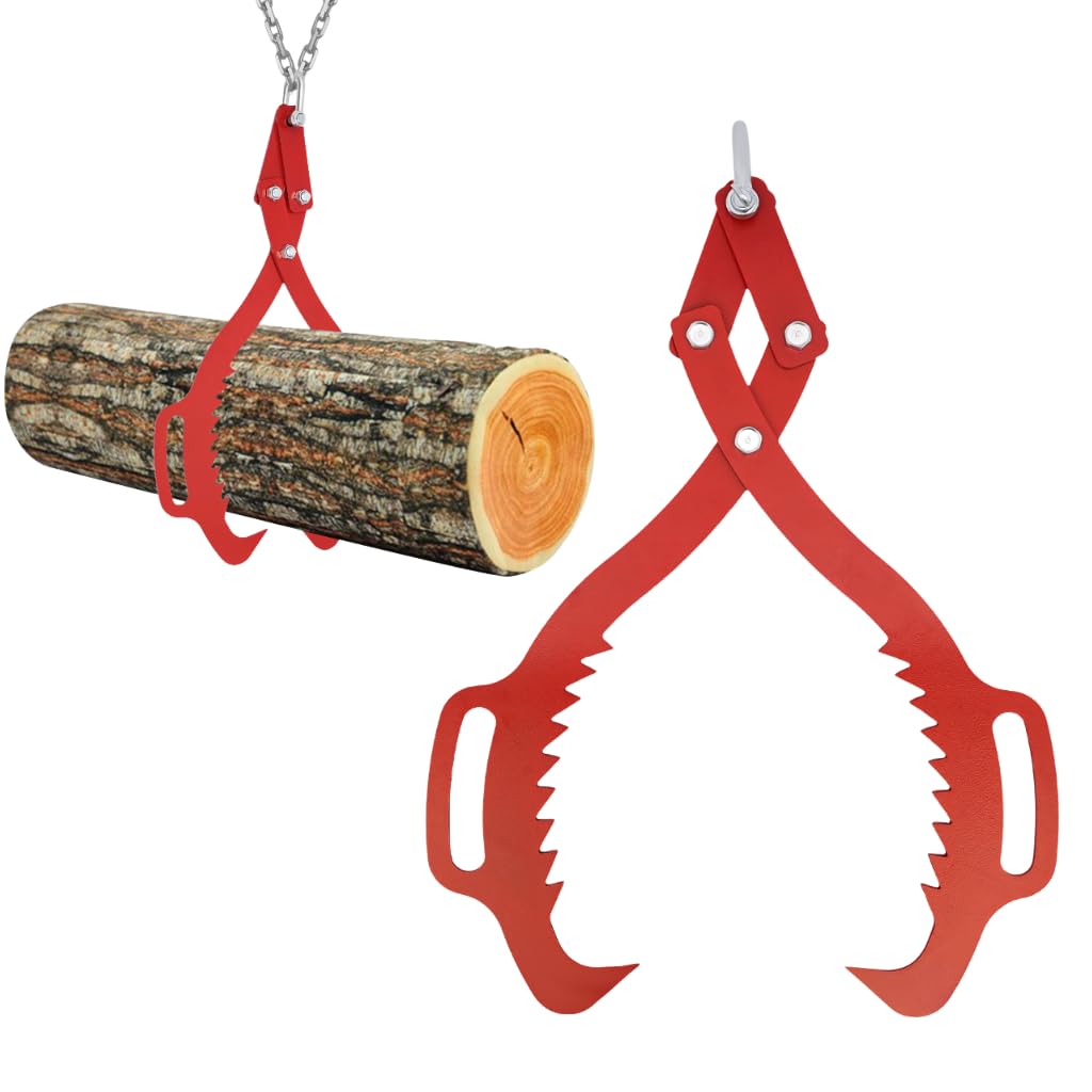 Pinza Per Tronchi da Forestale Legna e Fino a 720 mm 1000 kg di Forza di trazione 2 Artigli Pinze Sollevamento Sollevamento Migliorate Trattore Manipolazione Sicura e