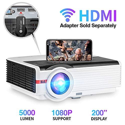 5000lm Video Projector Support HD 1080P 200" Display LED LCD Home Theater Projector
