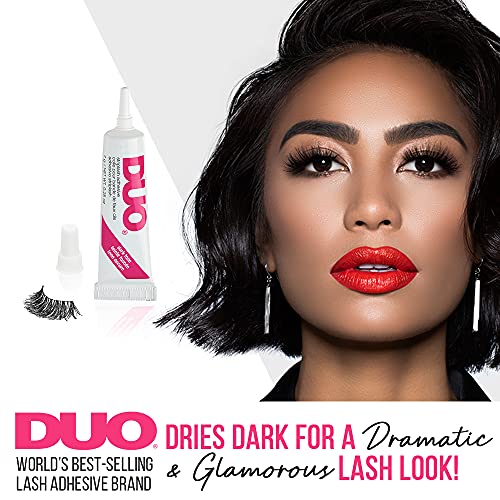 Duo Strip Eyelash Adhesive For Strip Lashes, Dark Tone, 0.25 Oz, 2-Packs #TOP2