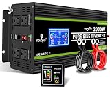Novopal 2000W Power Inverter DC 12v to AC 110v with Big LCD Display (Surge 4000W,Modified Sine Wave)