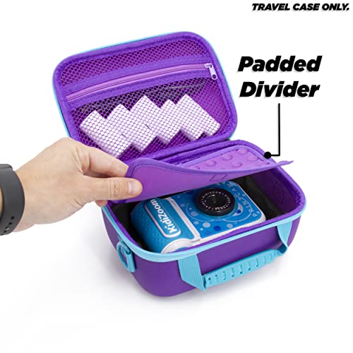 Casematix Toy Camera Travel Case Compatible With Kidizoom Printcam, Paper Refills And Charger With Adjustable Shoulder Strap, Shock-Absorbing Foam And Protective Divider, Case Only #TOP4