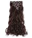 Onedor 20" Curly Full Head Clip in Synthetic Hair Extensions 7pcs 140g