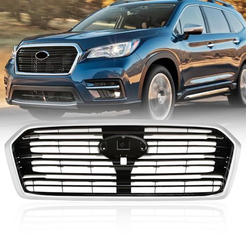 Front Grille Assembly Compatible for 2019 2020 2021 2022 Subaru Ascent, Chrome Plated Gloss Black Automotive Grille Front Bumper Upper Grill Guard Replacement 91121XC01A -  COCOME, C11303ICF011911252