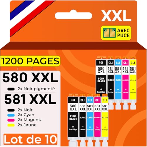Cartouches PGI-580 CLI-581 pour Pixma TS6350 et TR7550