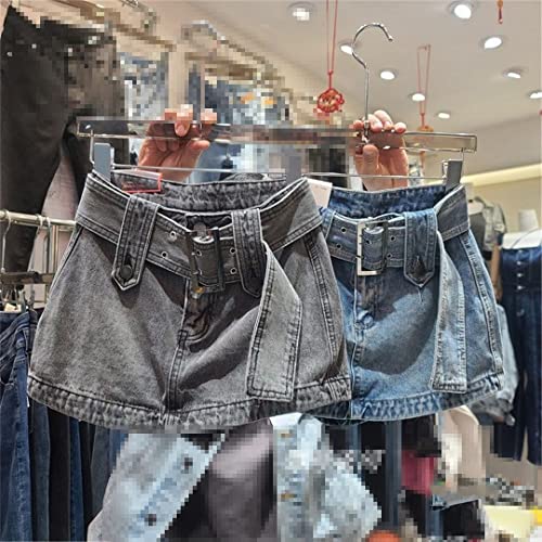 Jupe trapèze en denim gris idéale pour vos sorties citadines