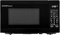 Vista 9 de SHARP Horno microondas compacto de encimera con plato giratorio de carrusel extraíble de 10 pulgadas, 700 vatios, 0.7 pies cúbicos, negro