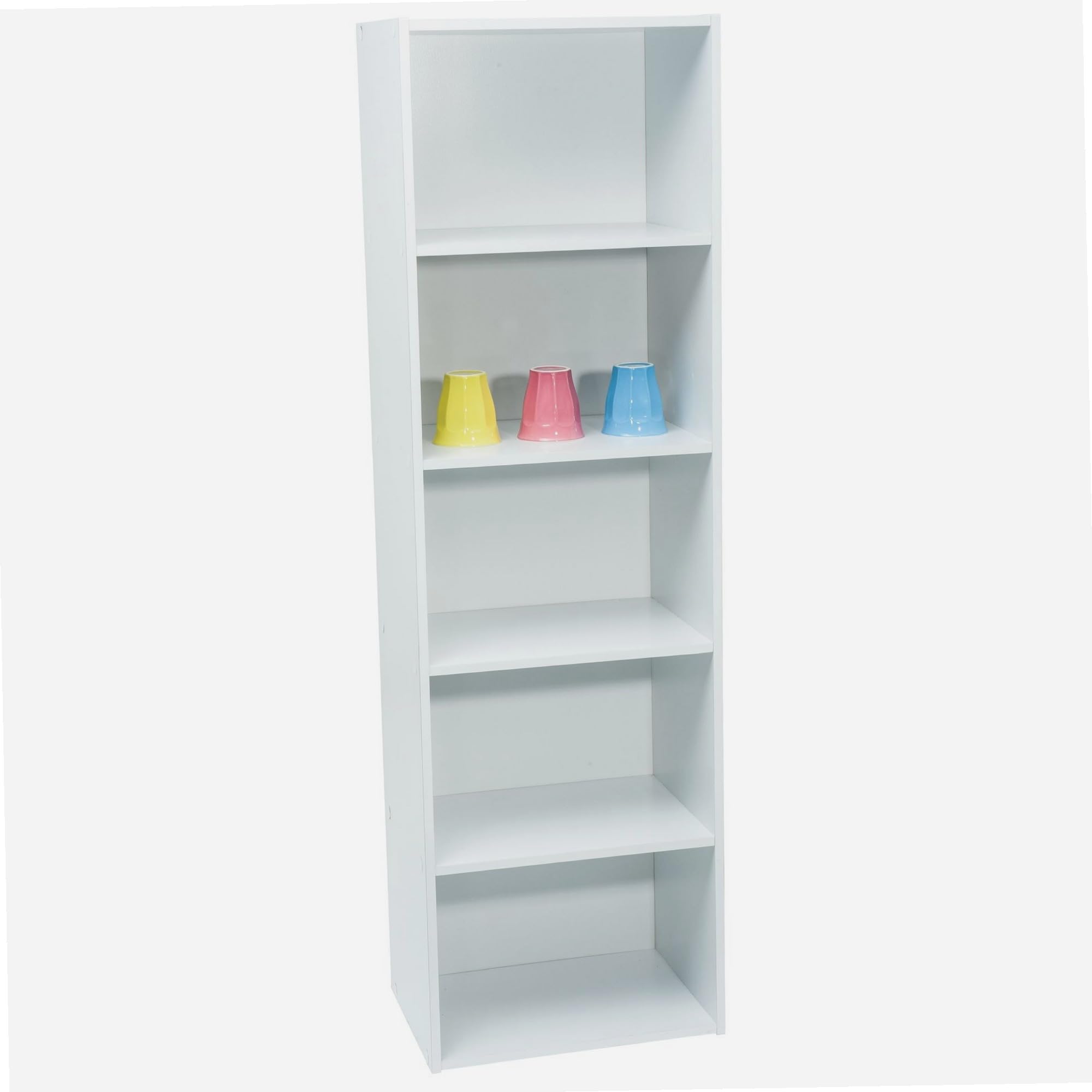 WERKA PRO Weißes Aufbewahrungsmöbel 5 Nischen (133 x 40 x 29 cm)