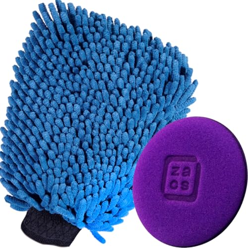 Yamase Luva de Microfibra JS + Aplicador de Espuma Passar Cera (1 Unidade)