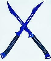 Vista 6 de Juego de 2 espadas ninja de 27 pulgadas, cuchillas de acero inoxidable con vaina/magnética