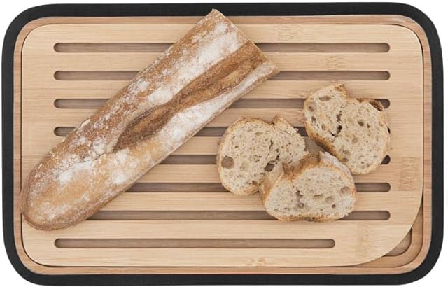 Pebbly - NBA101 - Small Bamboo Bread Board with Removable Grill - Natural and Durable Material