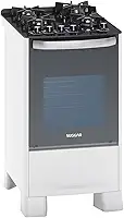 SUGGAR FOGÃO MASTER GRILL BRANCO MESA DE VIDRO 4 BOCAS TRIPLA CHAMA GRILL 220V TREMPE FERRO FUNDIDO ACENDIMENTO SUPERAUTOMÁTICO FGVMTG412BR