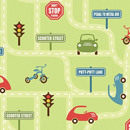 Cruiser Blvd Green 5 Fabric Fat Quarters by Sheri McCulley Studio for Riley Blake