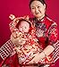 CRB Fashion Chinese New Years Infant Traditional Asian Newborn Baby Celebration Receiving Blanket (Fortune)