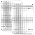 TeamFar Cooling Racks, 2 Pack Stainless Steel Grid Wire Rack for Baking Roasting Grilling Drying, 15.3’’ x 11.2’’, Metal Mesh Oven Rack for Chicken Bacon Cookies, Non-Toxic & Dishwasher Safe