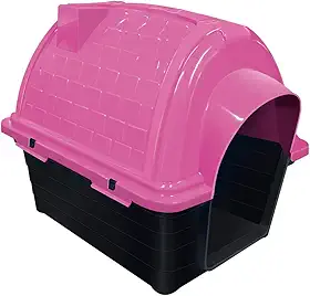 Furacão Pet Iglu Casinha de Plástico para Cães, Rosa, 2