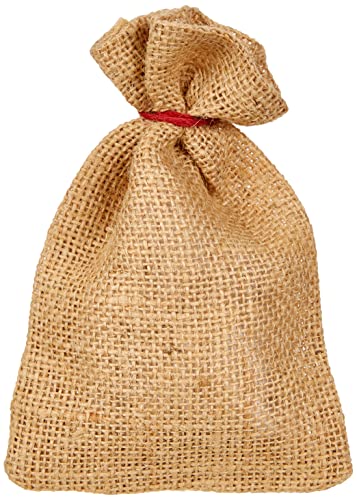 Riffelmacher 19527 - Jute-Sack Natur, Größe 10 x 15 cm, verschließbar, Geschenk, Tasche, Beutel, Verpackung, Weihnachten, Nikolaus, Adventskalender