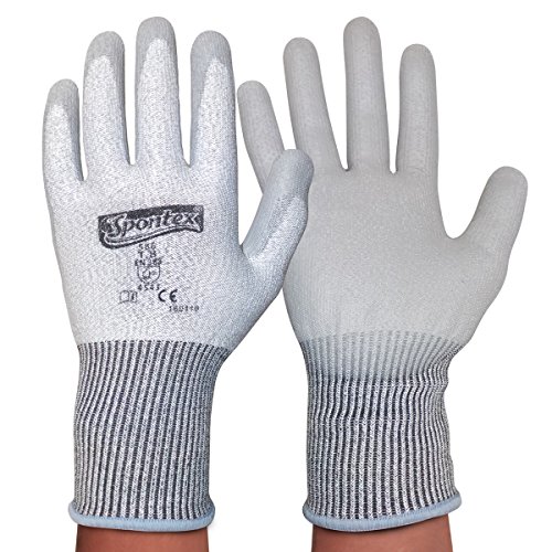 Spontex Cut Protection Arbeitshandschuhe mit hohem Schnittschutz, nach EN 388, aus nahtlosem PEHD-Gewebe, Größe XL, 1 Paar