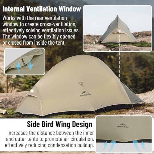 Carpa de Camping Naturehike Cloud Up Pro 1 persona ultraligera miniatura 4