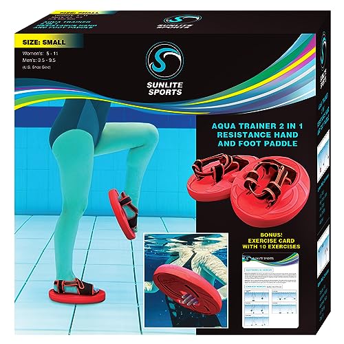 Sunlite Sports Aqua Trainer 2 Em 1 Com Resistência Para Mãos E Pé...