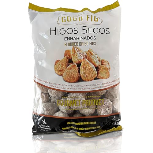 GoodFig | Higos secos enteros | Higo seco de Almoharín | 500 gramos | Fruta desecada | Higos 100% naturales | enharinados | sin azúcares añadidos | apto para dietas veganas, vegetarianas y celíacas