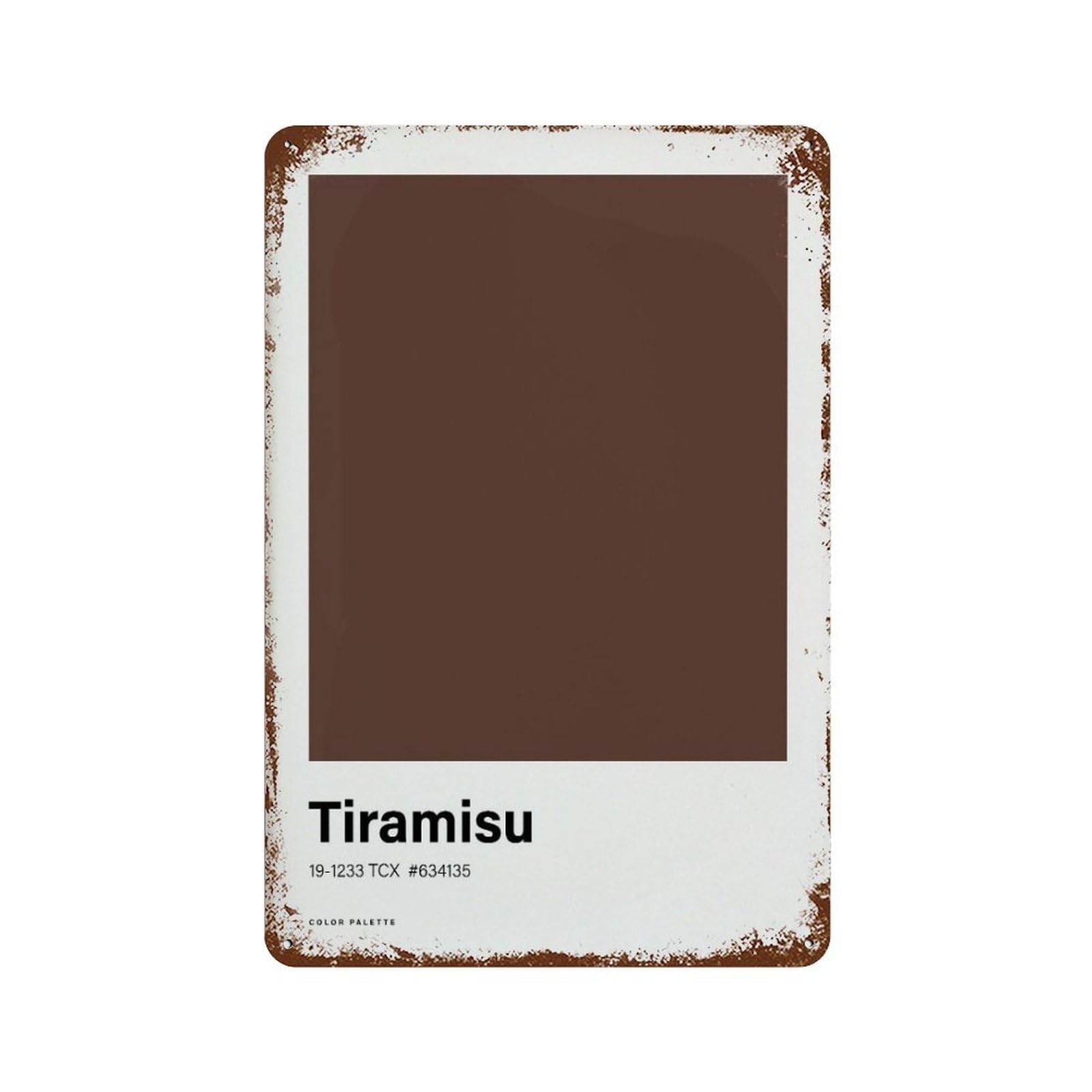 xiaoxiaoshen Tiramisu Color Palette Minimalist Home Decor Wall Decor Art Metal Tin Poster Modern Home Decor Art Home Bar Shop Decorations Vintage Sign 30x20cm