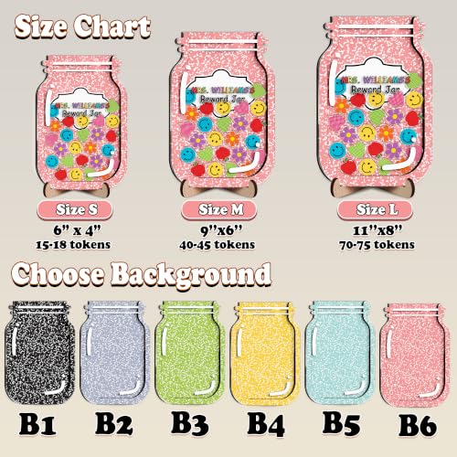 Image of Personalized Magnetic Reward Jar for Kids, Potty Training Reward Jar for Toddlers, Positive Behavior System Management with Acrylic Tokens, Classroom Incentive Reinforcement Tool for Boys & Girls