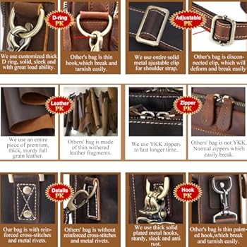 Honey Leather Exporters Herentas van echt leer voor laptop, documenten