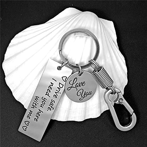 Image of Customize Personalized Laser engraved Drive Safe Keychain Gifts for Husband Dad Boyfriend Valentines Day Father's day Birthday