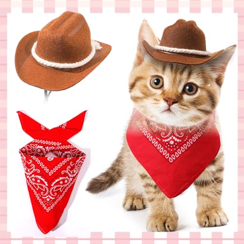 Set de disfraz cowboy para mascotas 6 piezas S miniatura 6