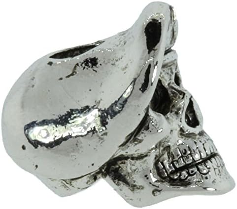Beret Skull Paracord/Lanyard Bead in Silver Plated Pewter by Spartan