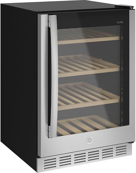 Profile 23.5 in. 52-Bottle and 155-Can Beverage Cooler in Stainless Steel