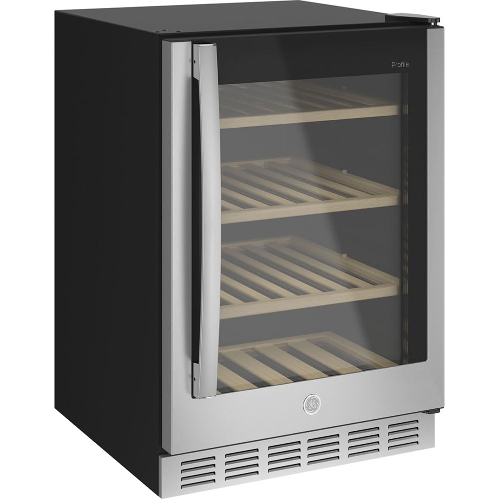 Profile 23.5 in. 52-Bottle and 155-Can Beverage Cooler in Stainless Steel