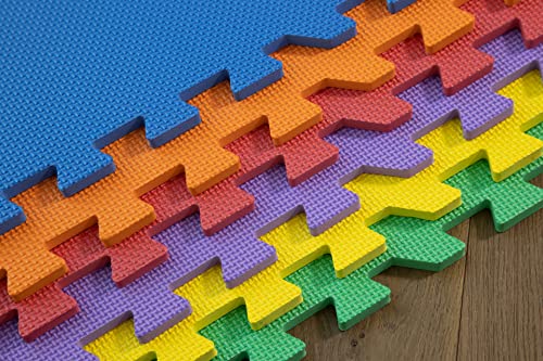 Square Brands Interlocking Foam Floor Tiles para MMA y Gimnasio en Casa | Alfombras de Espuma en Puzzle | Tapete de Ejercicio de 3/8" de Grosor miniatura 5