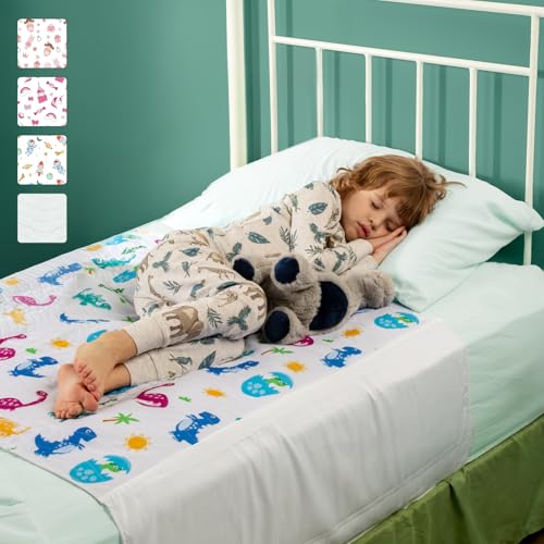IMPROVIA toddler bed pad 2-pack 34x36 waterproof underpad with wings
