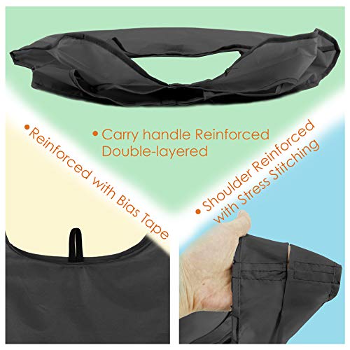 Beegreen 10 Pack Black Reusable Grocery Bags With Storage Pouch Reusable Shopping Bags Bulk With Elastic Band 50Lbs X-Large-Foldable-Washable-Heavy Duty-Waterproof Grocery Tote Bags #TOP5