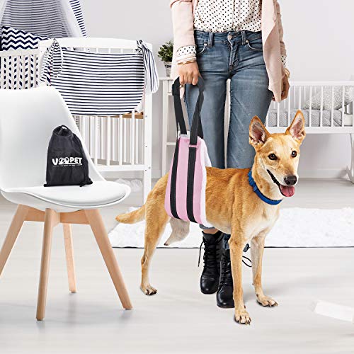 voopet Dog Sling, Help Lift Back Legs, Portable Hip Support Harness Assist Lift Dogs Rear for Canine Aid - Pet Lift Harness for Small Medium & Large Dogs Hind Leg Support Rehabilitation