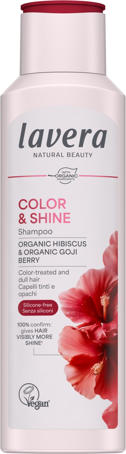 lavera COLOUR & SHINE SHAMPOO - silicone-free - for coloured & dull hair - restores colour vibrancy - vegan - natural cosmetics - 250ml