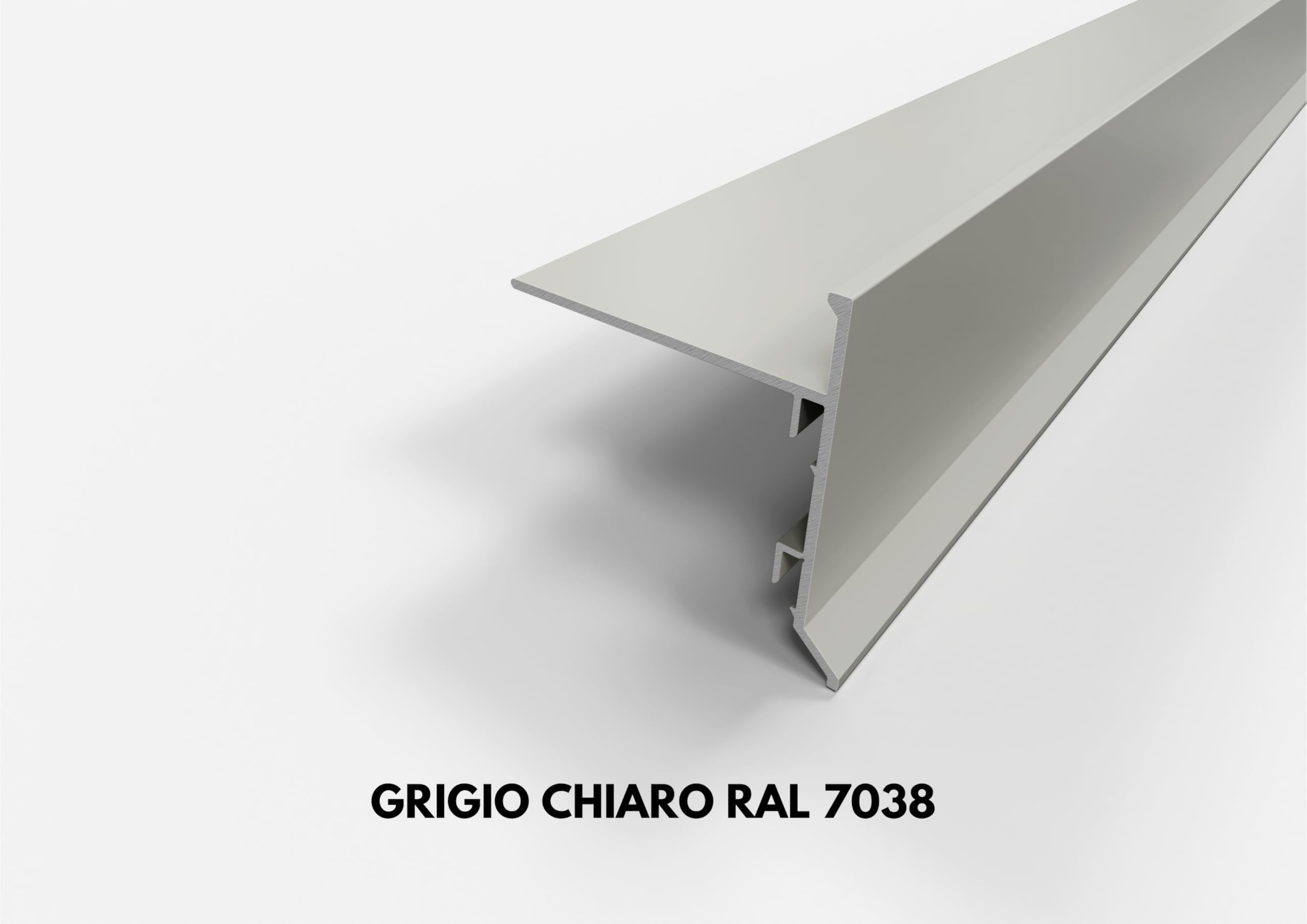 Profilo Gocciolatoio SLIM in Alluminio per Balconi e Terrazze |Accessori | Protezione Infiltrazioni e Drenaggio Acqua Piovana [2.7m] (Profilo SLIM Grigio chiaro RAL 7038)