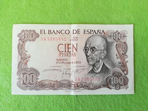 Genérico Billete Antiguo Cien pesetas 1970 Manuel de Falla Banco de España