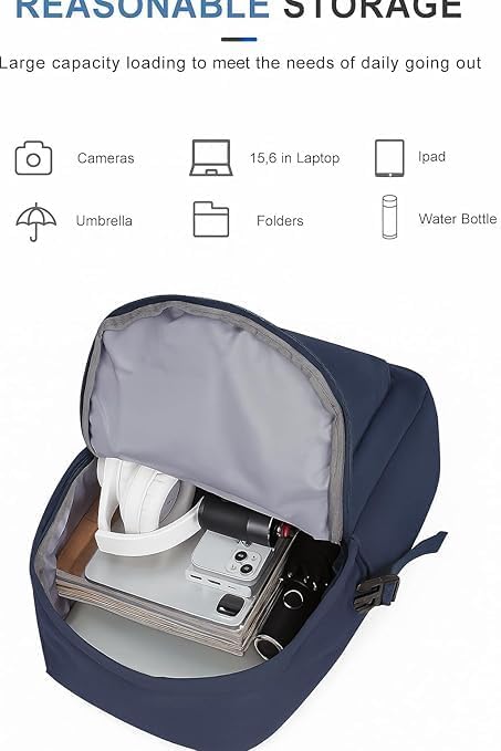 Image of 30L Waterproof 14 Inch Laptop Backpack for School, College, Office, Travel and Hiking Spacious Lightweight Daypack with Multi-Compartment Storage for Men and Women