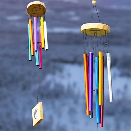 KharidoLive 7 Color Pipes Wind Chimes for Home Decor (Made in India) | 24 Inch Long