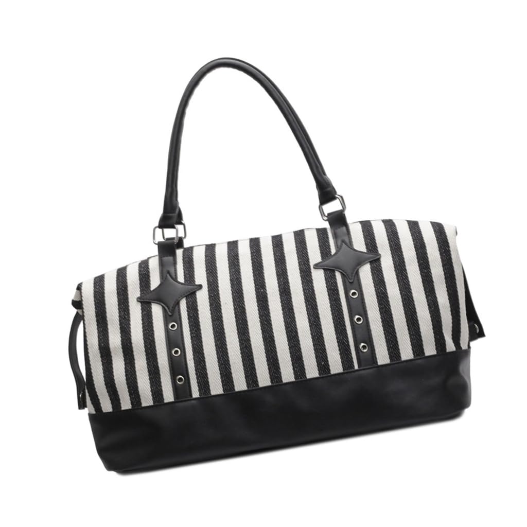 Bolsa de fin de semana grande con compartimentos y bolso de hombro deportivo de lona 8