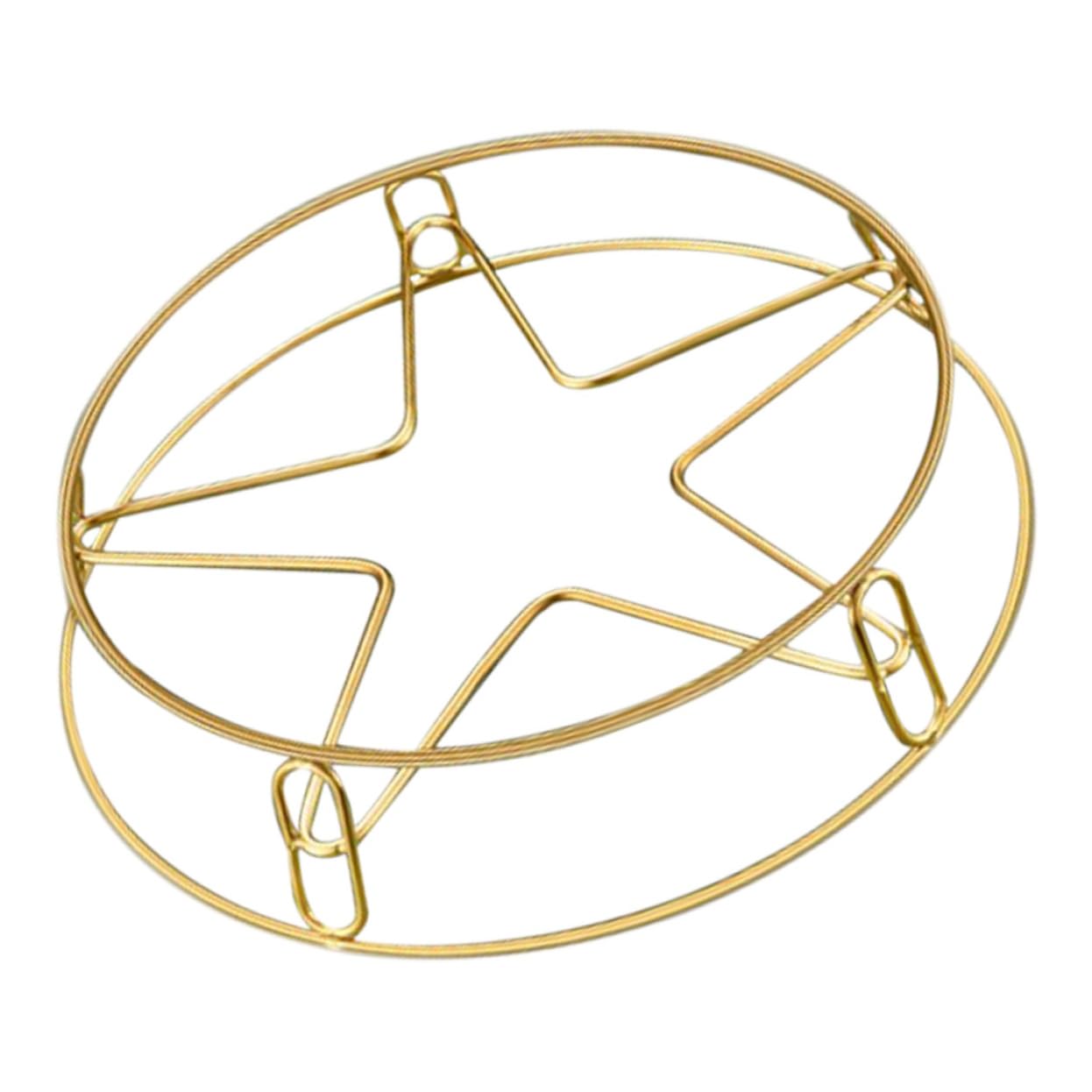 OFFSCH 1pc Golden Stainless Steel Pot Stand Multi Functional Kitchen Steam Rack Pot Storage Holder for Cooking and Steaming Versatile Design