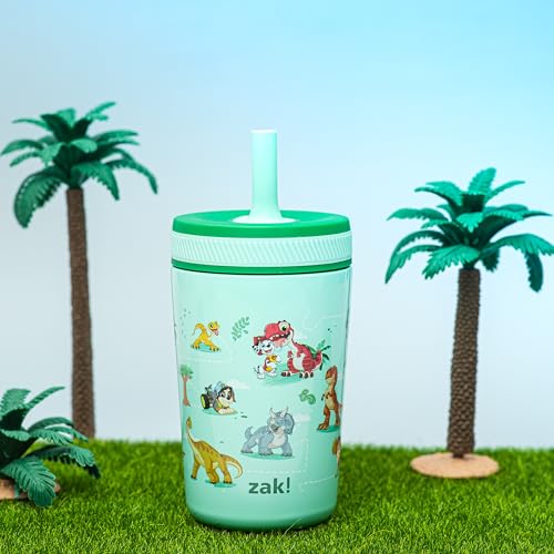 Image of Zak Designs PAW Patrol: The Dino Movie Kelso Toddler Cups For Travel or Home, 12oz Vacuum Insulated Stainless Steel Sippy Cup With Leak-Proof Design, Perfect for Kids, BPA Free (Marshall, Skye, Rex)