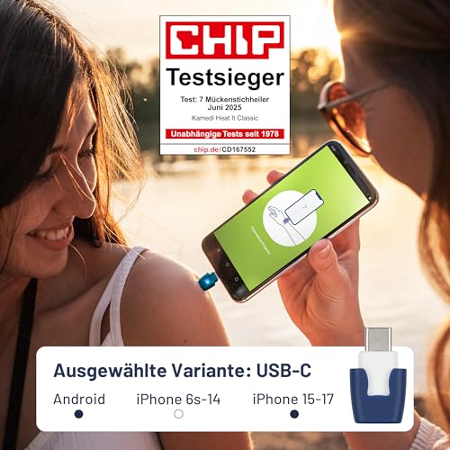 heat it - Insektenstichheiler für dein Smartphone - Chemiefreie Behandlung von Juckreiz & Schmerz mit konzentrierter Wärme - für Android & iPhone 15/16/17 (USB-C) – Bild 2