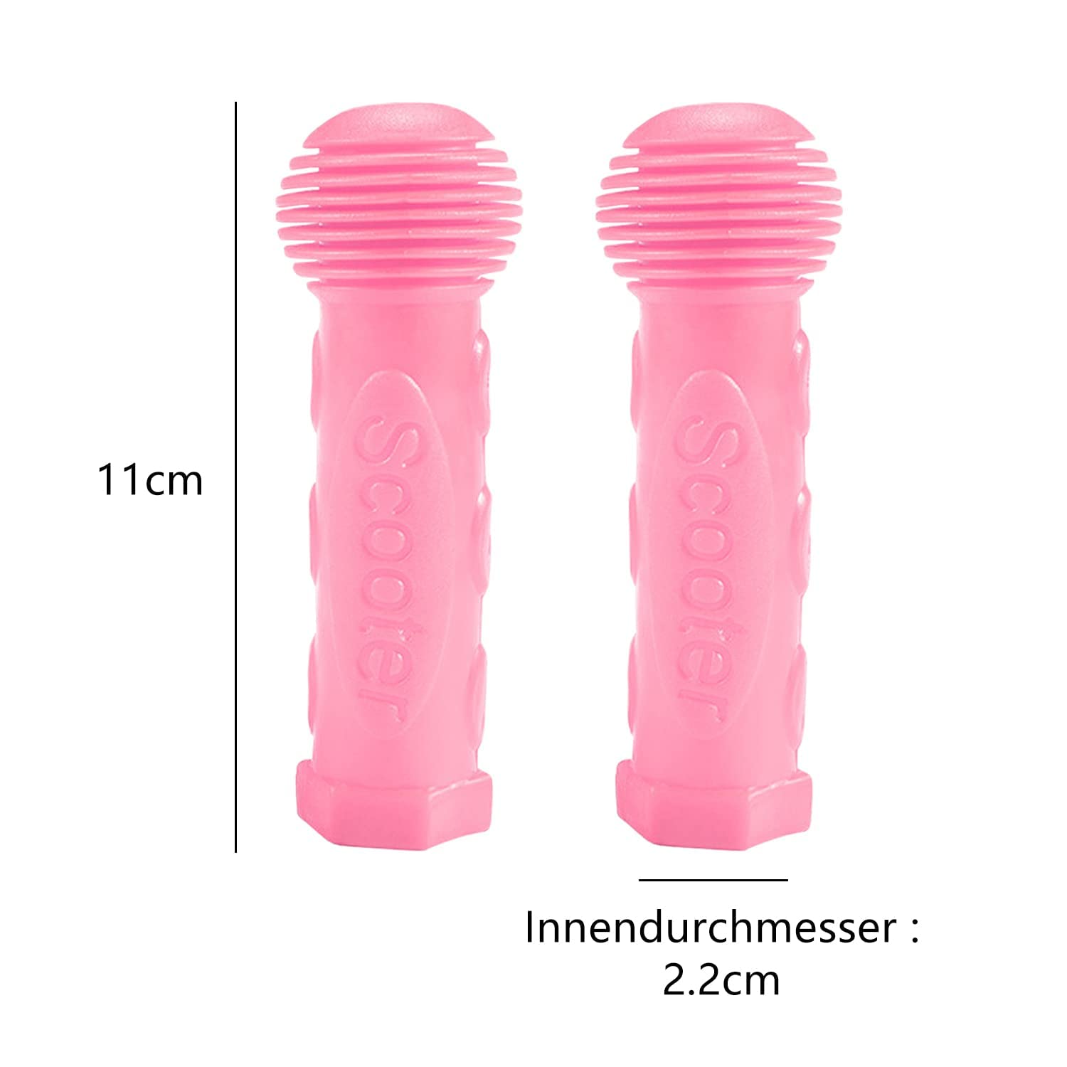 GERUI Kids Bicycle Handlebars, 2 Pair Non-Slip Soft Rubber Handlebar Bicycle Handlebar for Bicycle/Mountain Bike/Road Bike (Pink) - Image 2