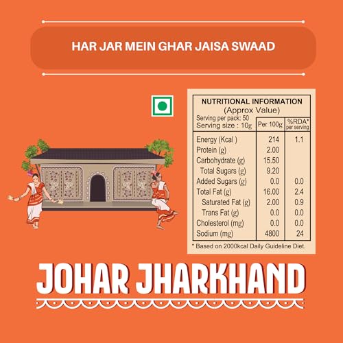 Image of Nilon's Johar Jharkhand Mango Pickle (475g) Homemade Aam Ka Aachar | Spicy & Tangy Pickle in Authentic Jharkhand Style with Raw Mango, Mustard Oil & Spices with No Added Artificial Colour
