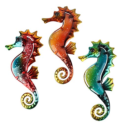 Hippocampe en métal durable pour embellir une clôture extérieure - 2