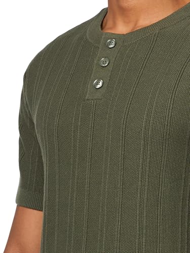 Lucky Brand Men's Short Sleeve Henley Sweater3