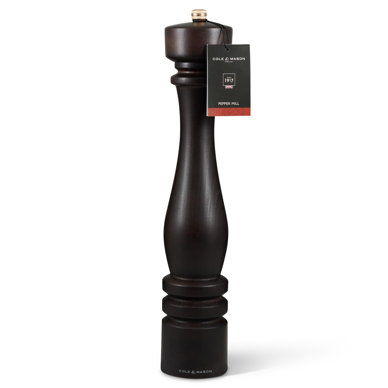 Cole & Mason H233083 London Chocolate Wood Pepper Mill, Precision+
